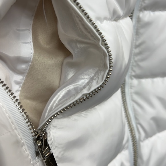 NWT,laundry by shelli segal Faux Fur Trim W Puffer Coat,white - Picture 7 of 17